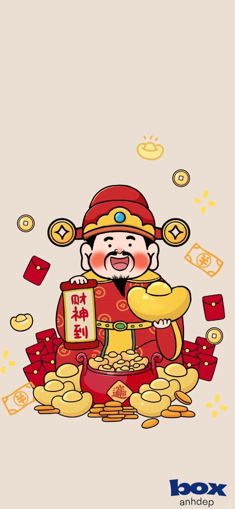 Bộ hình nền thần tài thu hút