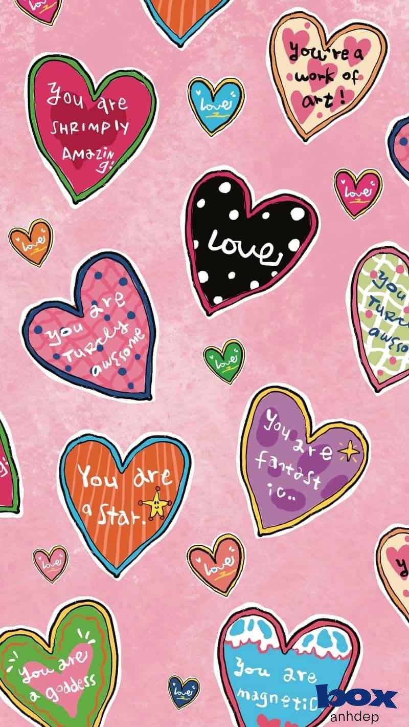 Bộ hình nền trái tim thu hút