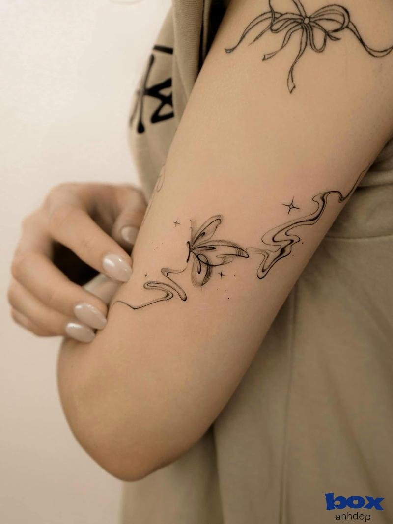 Hình xăm cánh tay nữ nghệ thuật cao