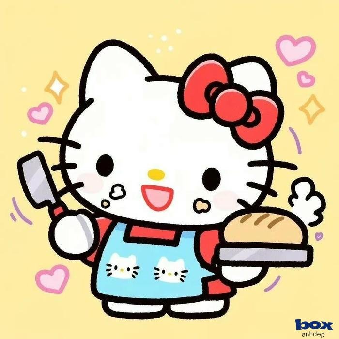 ảnh hello kitty đầy màu sắc