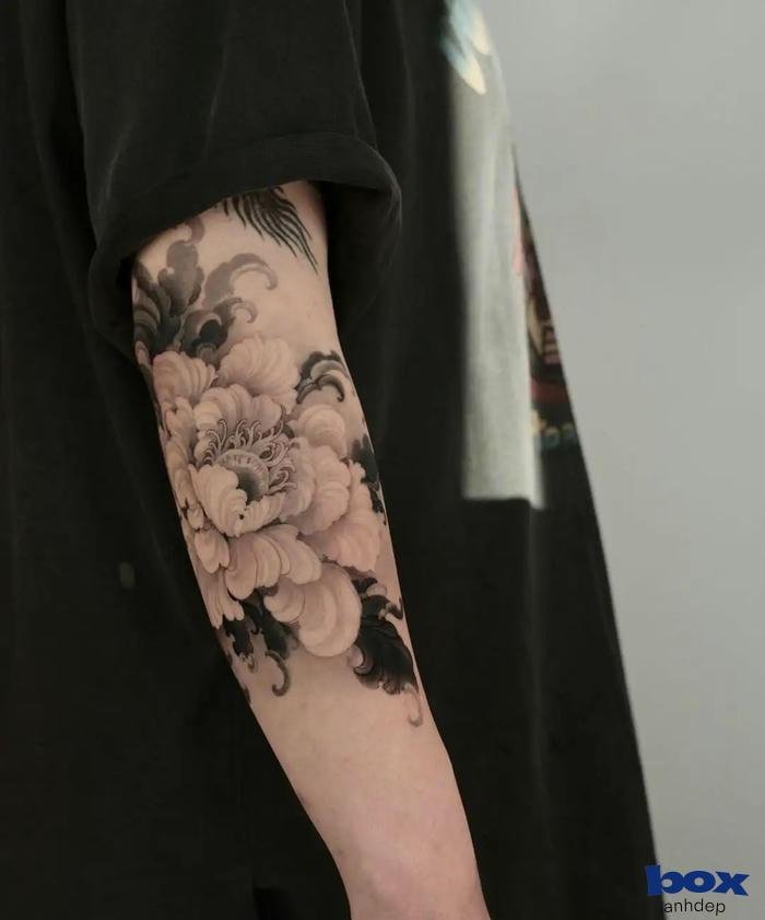 ảnh xăm hoa mẫu đơn