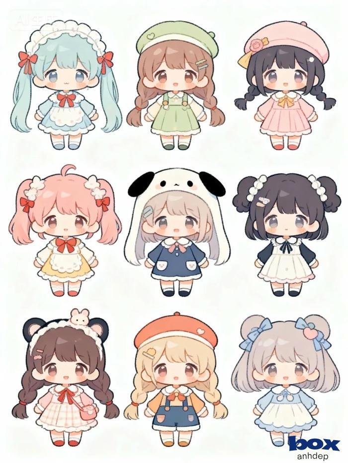 avatar chibi rực rỡ