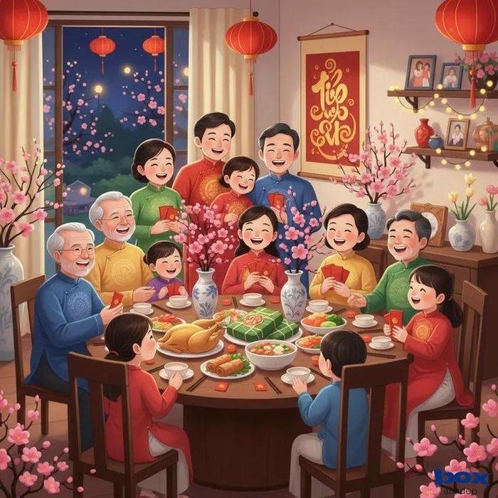 avatar tết rực rỡ sắc đỏ