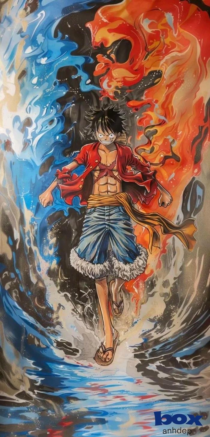 hình nền luffy tối giản hd