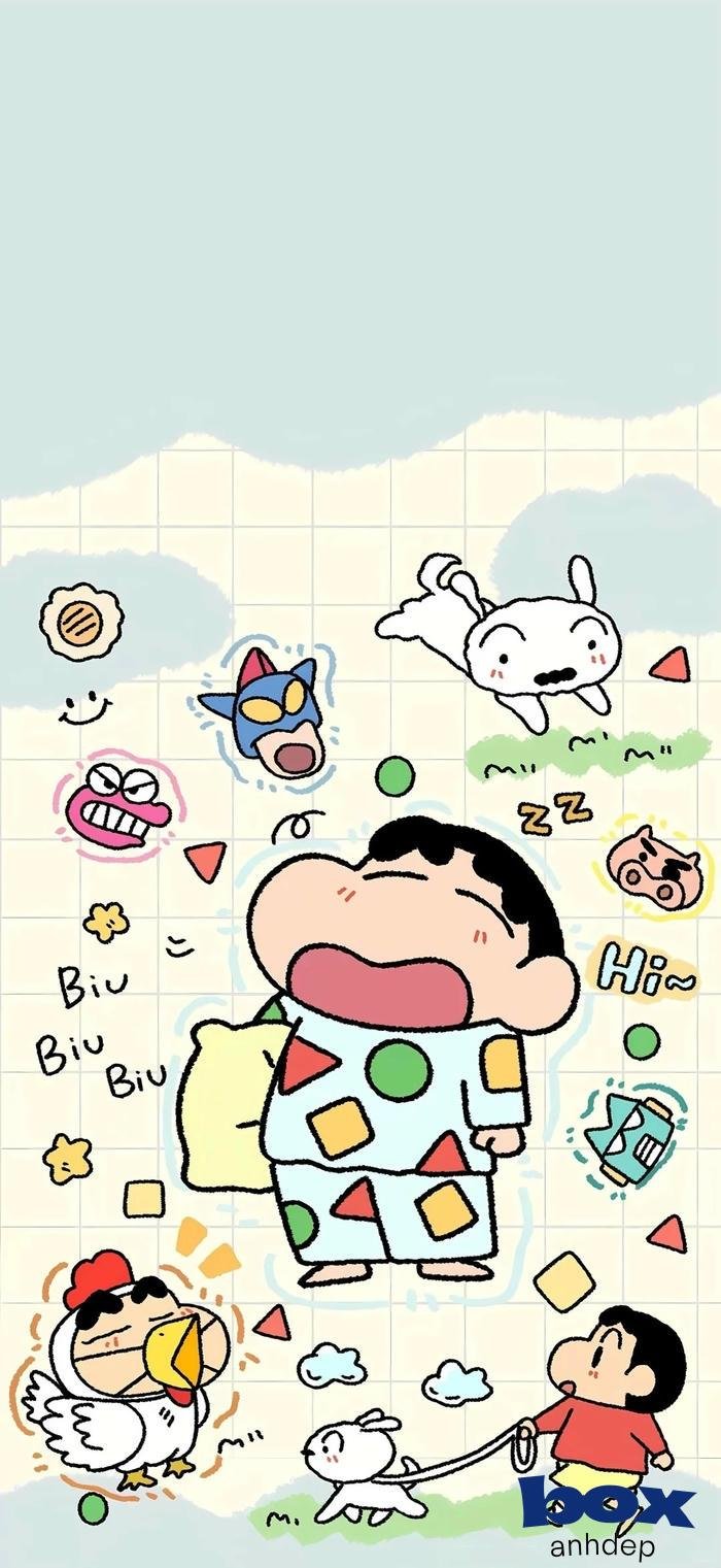 hình nền shin mặc pijama dễ thương