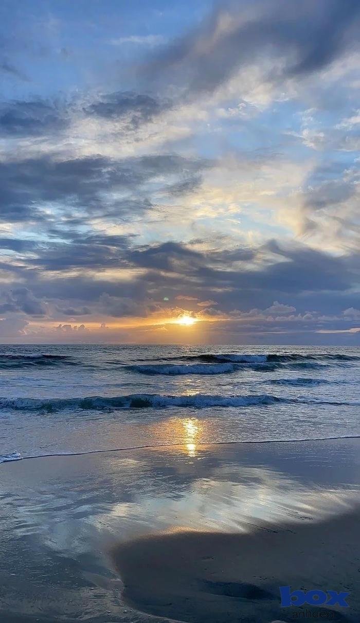 hình nền thiên nhiên biển xanh nắng vàng