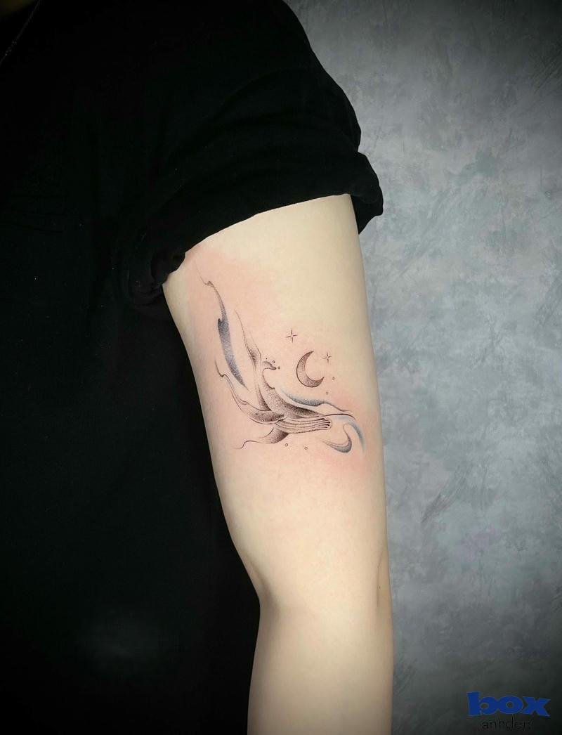 hình xăm bắp tay nữ chất