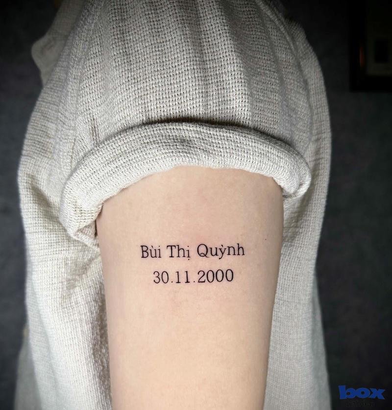hình xăm bắp tay nữ yteen