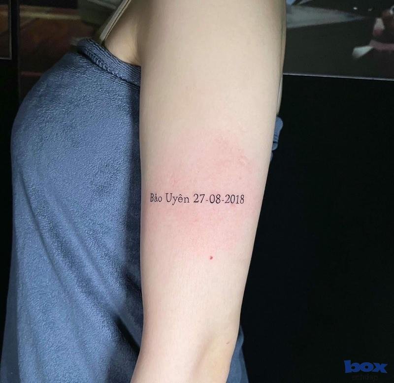 hình xăm bắp tay nữ