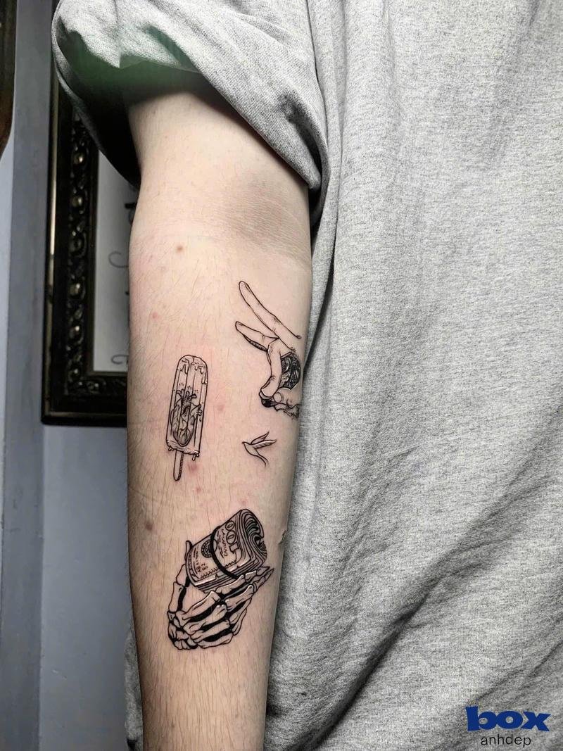 hình xăm cánh tay độc đáo