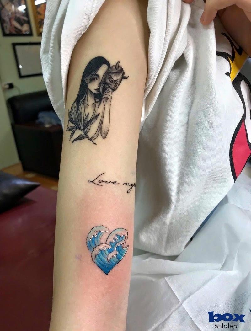 hình xăm cánh tay phá cách