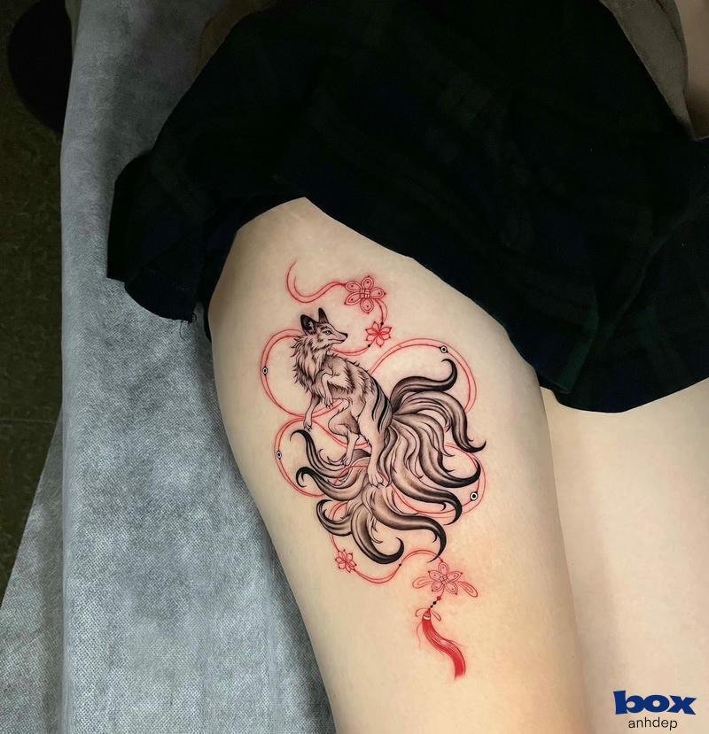 hình xăm chân nữ đẹp