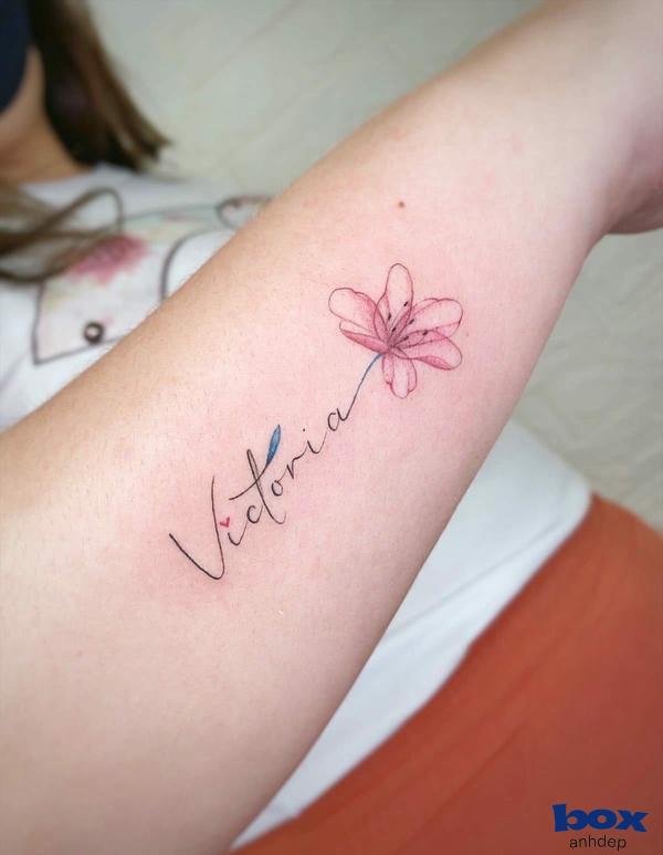 hình xăm chữ ở tay cho nữ