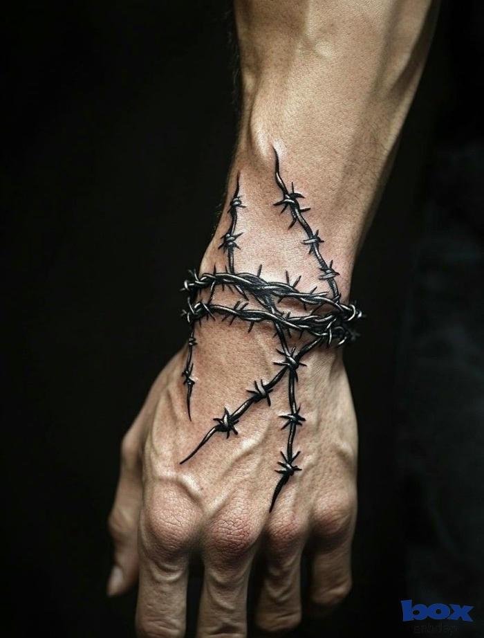 hình xăm cổ tay nam gai góc