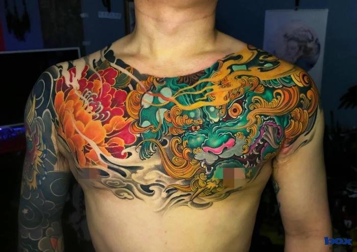 hình xăm hoa mẫu đơn đẹp cho nam gioi