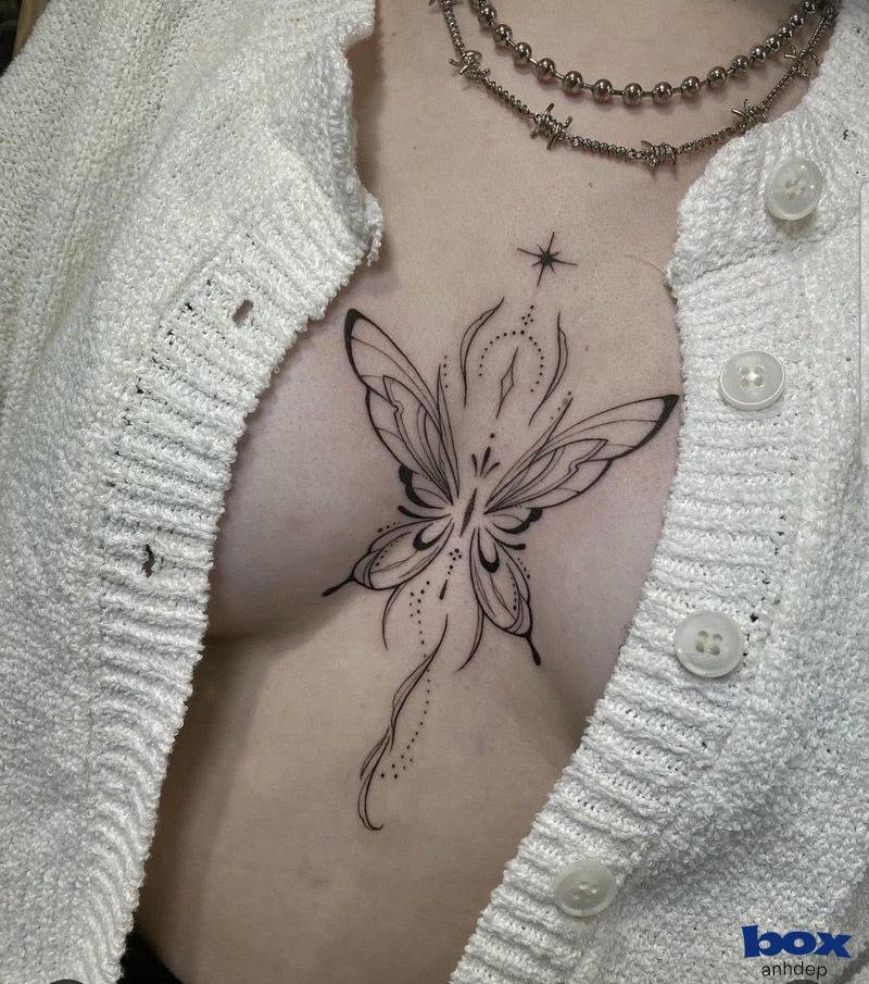 hình xăm ở ngưc cho nữ khiêu dâm