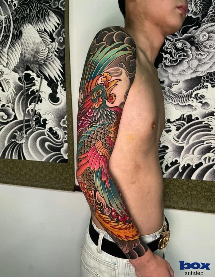 hình xăm phượng hoàng cho nam 8k