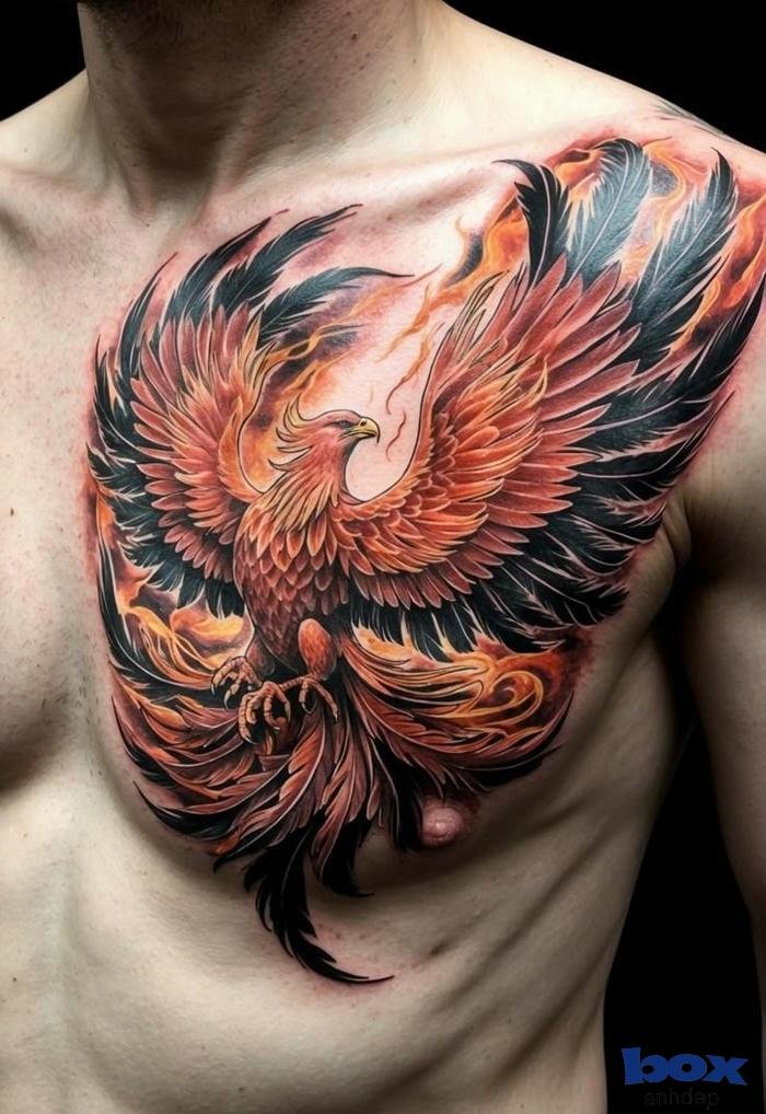 hình xăm phượng hoàng cho nam chất
