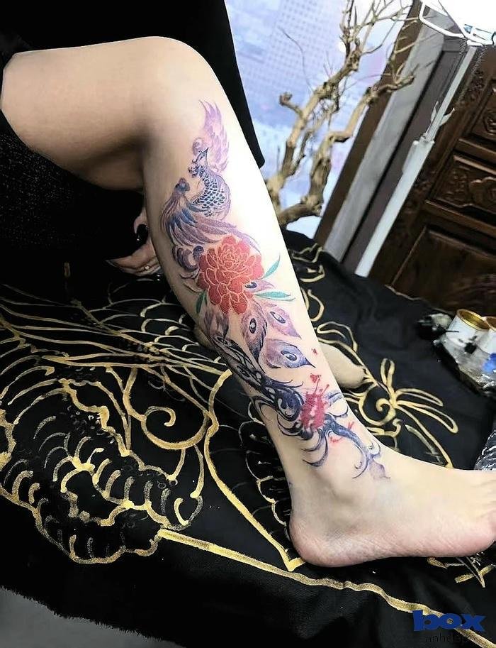 hình xăm phượng hoàng lửa nhỏ cho nam