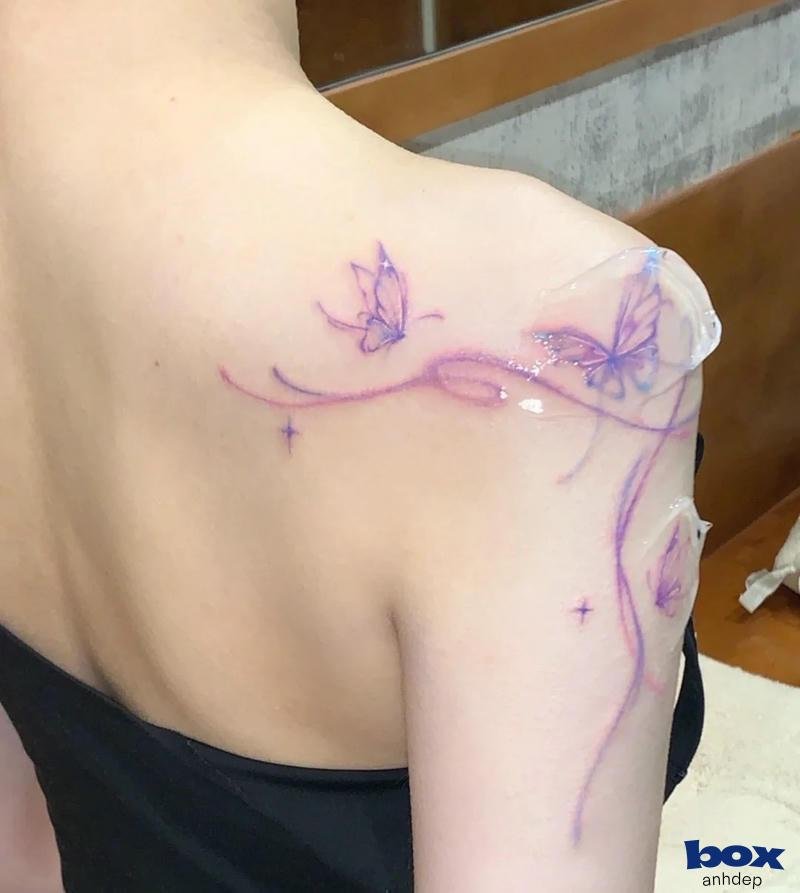 hình xăm vai nữ full nhd