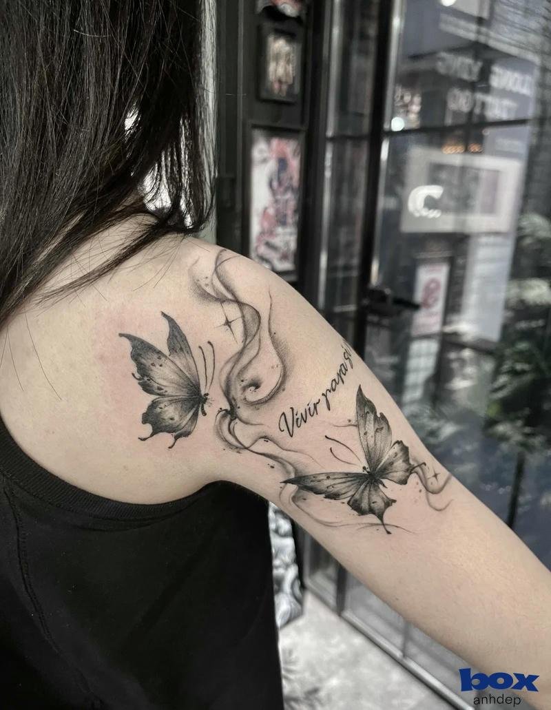 hình xăm vai nữ xịn