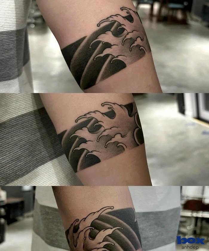 hình xăm vòng tay nam sóng