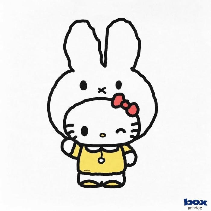 tranh vẽ hello kitty nghệ thuật